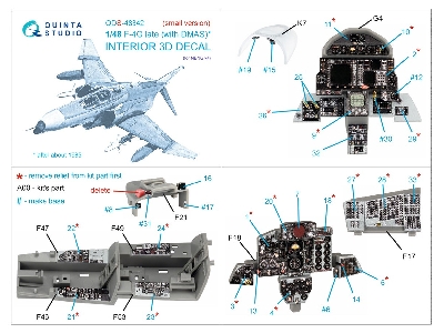 Mcdonnell Douglas F-4 G Phantom (Late) - 3d-printed & Coloured Interior Small Version (For Meng Kits) - zdjęcie 3