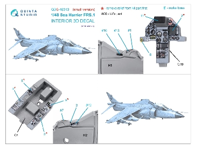 Sea Harrier Frs.1 - 3d-printed & Coloured Interior Small Version (For Kinetic Kits) - zdjęcie 3