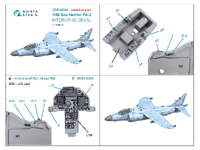 Sea Harrier Fa.2 - 3d-printed & Coloured Interior Small Version (For Kinetic Kits) - zdjęcie 3