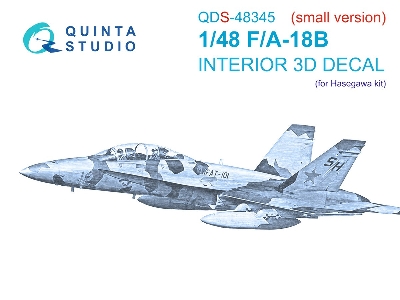 Mcdonnell Douglas F/A-18 B Hornet - 3d-printed & Coloured Interior Small Version (For Hasegawa Kits) - zdjęcie 2