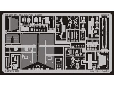  Bf 109K interior 1/32 - Hasegawa - blaszki - zdjęcie 3