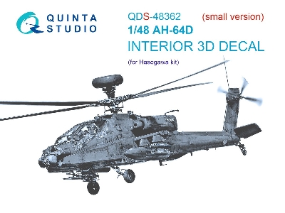 Boeing Ah-64 D Apache - 3d-printed & Coloured Interior Small Version (For Hasegawa Kits) - zdjęcie 2