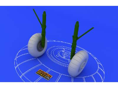  Bf 110 C/ D main undercarriage wheels 1/48 - żywica i blaszki - zdjęcie 2