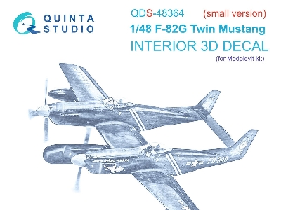 North Amercian F-82 G Twin Mustang - 3d-printed & Coloured Interior Small Version (For Modelsvit Kits) - zdjęcie 1