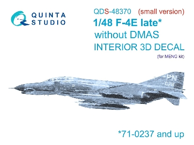 Mcdonnell Douglas F-4 E Late (Without Dmas) - 3d-printed & Coloured Interior Small Version (For Meng Kits) - zdjęcie 2
