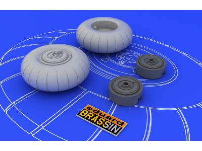  Bf 110 C/ D main undercarriage wheels 1/48 - żywica i blaszki - zdjęcie 4