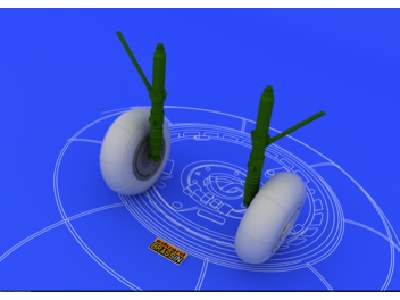  Bf 110 E/ F/G main undercarriage wheels 1/48 - Eduard - żywica  - zdjęcie 1