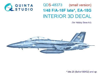 Boeing F/A-18 F Late And Ea-18 G - 3d-printed & Coloured Interior Small Version (For Hobby Boss Kits) - zdjęcie 2