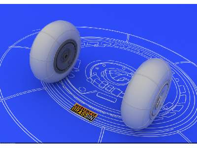  Bf 110 E/ F/G main undercarriage wheels 1/48 - Eduard - żywica  - zdjęcie 3