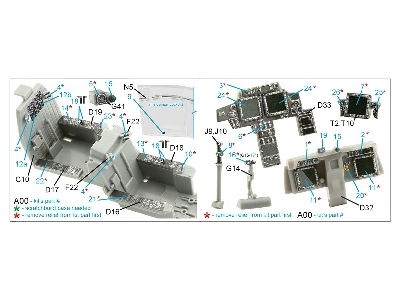 Boeing Ah-64 E Apache - 3d-printed & Coloured Interior Small Version (For Hasegawa Kits) - zdjęcie 3