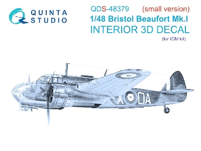 Bristol Beaufort Mk.I - 3d-printed & Coloured Interior Small Version (For Icm Kits) - zdjęcie 2