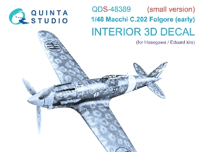 Macchi C.202 Folgore Early - 3d-printed & Coloured Interior Small Version (For Hasegawa / Eduard Kits) - zdjęcie 2