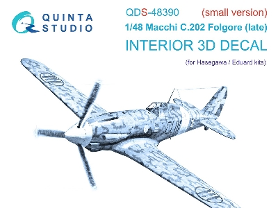 Macchi C.202 Folgore Late - 3d-printed & Coloured Interior Small Version (For Hasegawa / Eduard Kits) - zdjęcie 2