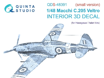 Macchi C.205 Veltro - 3d-printed & Coloured Interior Small Version (For Hasegawa / Italeri Kits) - zdjęcie 2