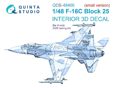 General Dynamics F-16 C Block 25 - 3d-printed & Coloured Interior Small Version (For Kinetic Kits) - zdjęcie 2