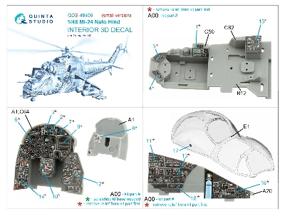 Mil Mi-24 Nato Hind - 3d-printed & Coloured Interior Small Version (For Trumpeter Kits) - zdjęcie 3