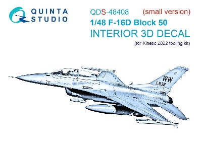 General Dynamics F-16 D Block 50 - 3d-printed & Coloured Interior Small Version (For Kinetic Kits) - zdjęcie 2