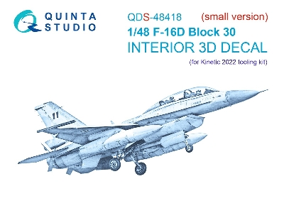 General Dynamics F-16 D Block 30 - 3d-printed & Coloured Interior Small Version (For Kinetic Kits) - zdjęcie 2
