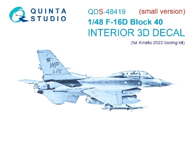 General Dynamics F-16 D Block 40 - 3d-printed & Coloured Interior Small Version (For Kinetic Kits) - zdjęcie 2