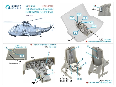Westland Sea King Has.1 - 3d-printed & Coloured Interior Small Version (For Airfix Kits) - zdjęcie 3
