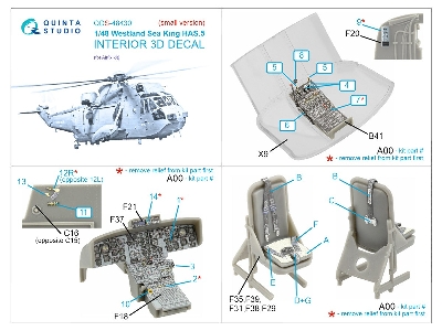 Westland Sea King Has.5 - 3d-printed & Coloured Interior Small Version (For Airfix Kits) - zdjęcie 3