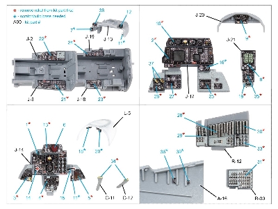Mcdonnell Douglas F-4 G Late - 3d-printed & Coloured Interior Small Version (For Zoukei Mura Kits) - zdjęcie 3