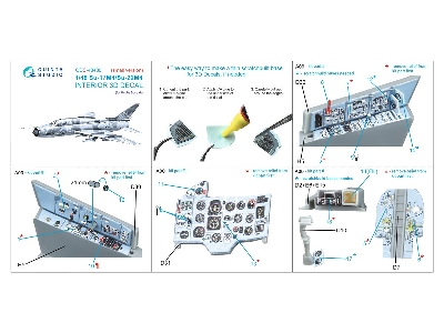 Sukhoi Su-17m4 / Su-22m4 - 3d-printed & Coloured Interior Small Version (For Hobby Boss Kits) - zdjęcie 9