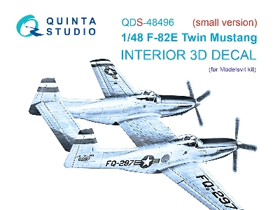 North Amercian F-82 E Twin Mustang - 3d-printed & Coloured Interior Small Version (For Modelsvit Kits) - zdjęcie 2