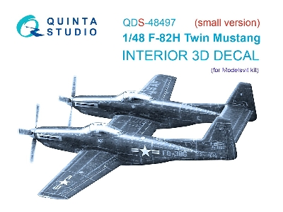 North Amercian F-82 H Twin Mustang - 3d-printed & Coloured Interior Small Version (For Modelsvit Kits) - zdjęcie 2