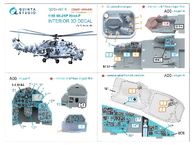 Mil Mi-24 P Hind-f - 3d-printed & Coloured Interior With 3d-printed Resin Parts (Small Version / For Trumpeter Kits) - zdjęcie 