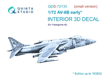 Mcdonnell Douglas Av-8 B Early - 3d-printed & Coloured Interior Small Version (For Hasegawa Kits) - zdjęcie 2