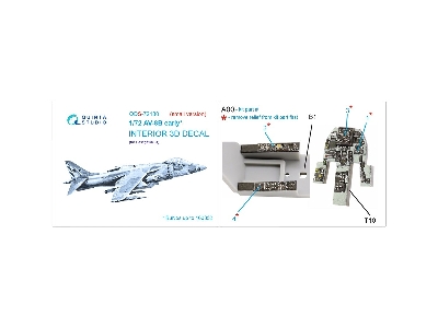 Mcdonnell Douglas Av-8 B Early - 3d-printed & Coloured Interior Small Version (For Hasegawa Kits) - zdjęcie 7