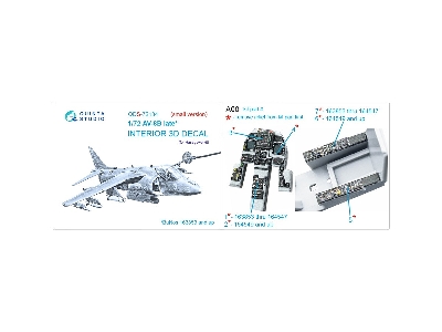 Mcdonnell Douglas Av-8 B Late - 3d-printed & Coloured Interior Small Version (For Hasegawa Kits) - zdjęcie 7