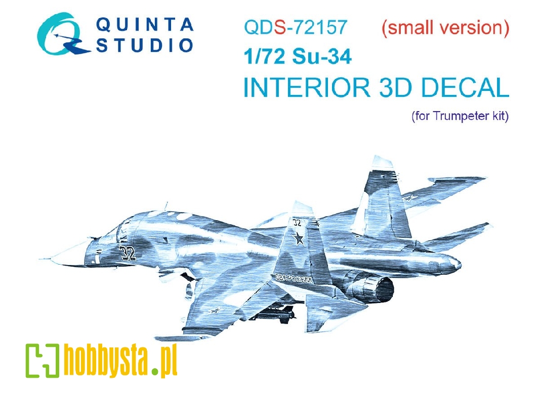 Sukhoi Su-34 - 3d-printed & Coloured Interior Small Version (For Trumepter Kits) - zdjęcie 1