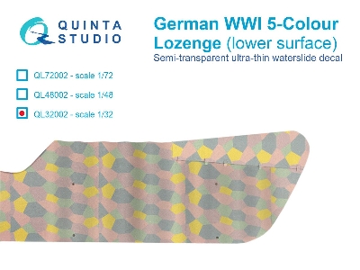 German Wwi 5-colour Lozenge (Lower Surface) - zdjęcie 1