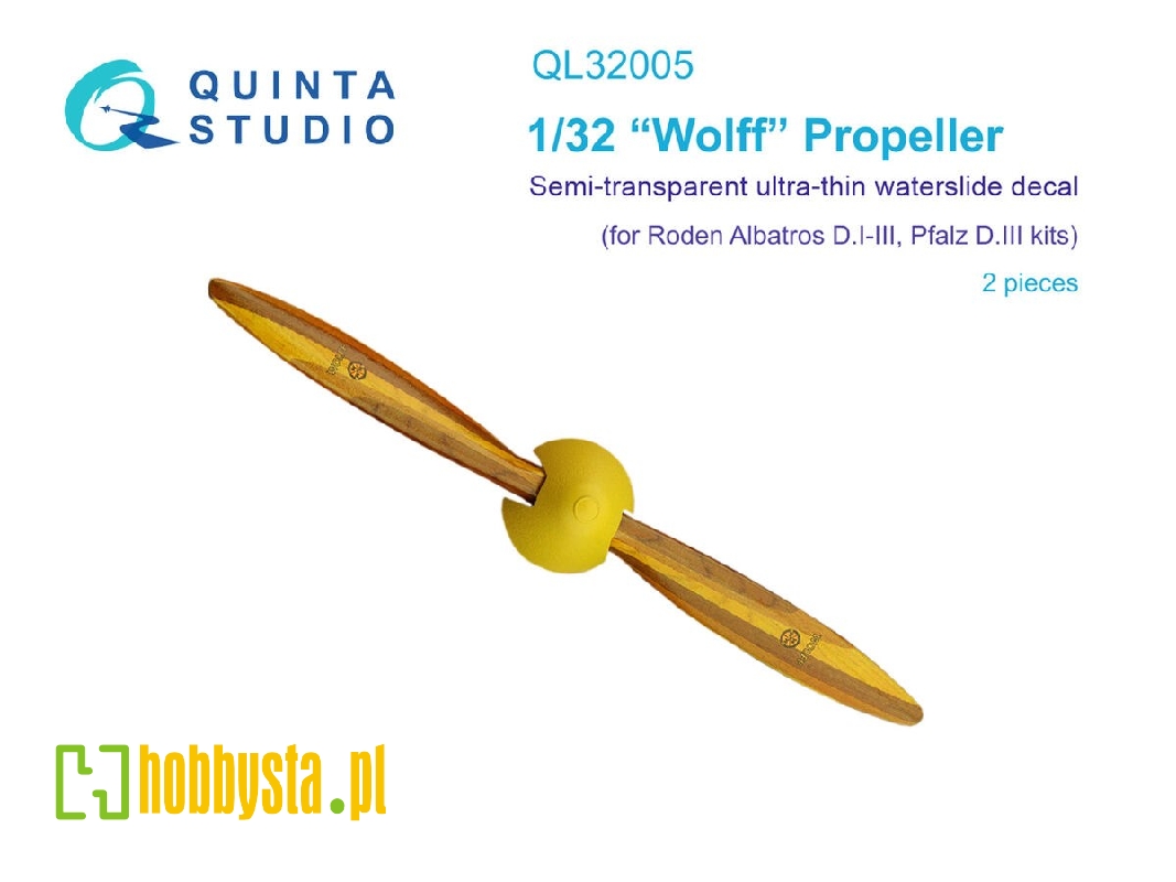 Wooden Propellers Wolff (For Roden Kits) - zdjęcie 1 Wooden Propellers Wolff (For Roden Kits) - zdjęcie 1