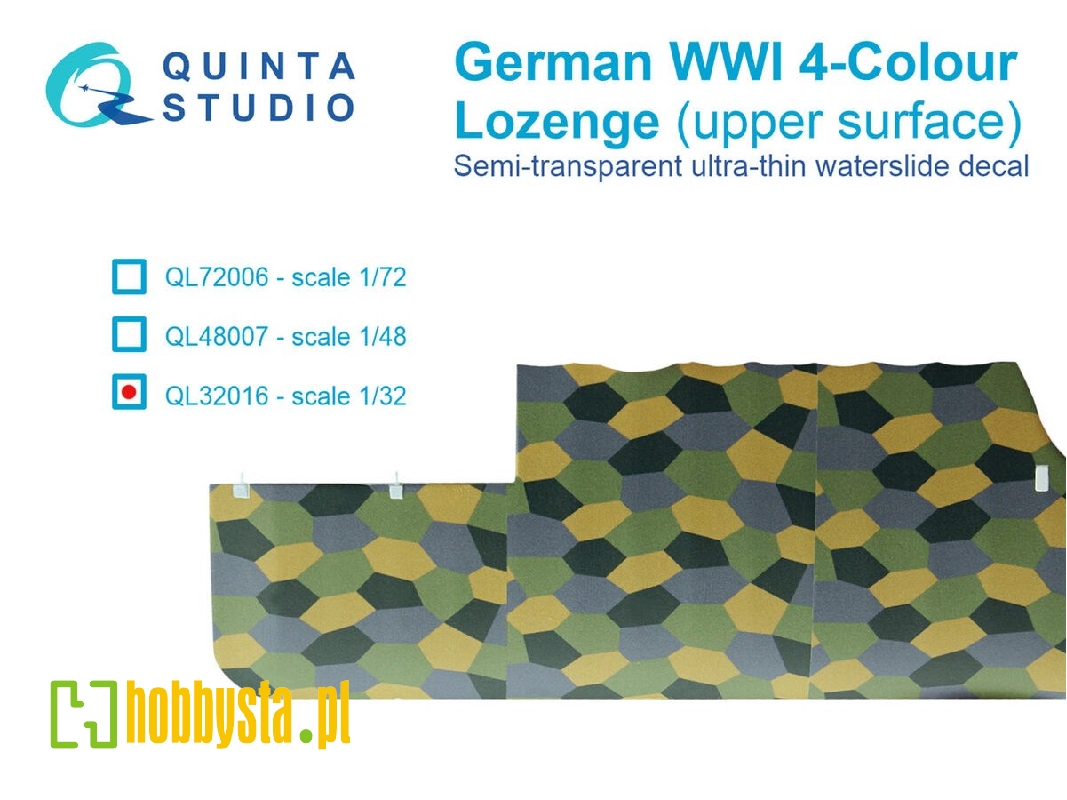 German Wwi 4-colour Lozenge (Upper Surface) - zdjęcie 1 German Wwi 4-colour Lozenge (Upper Surface) - zdjęcie 1