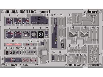  Bf 110C 1/48 - Eduard - blaszki - zdjęcie 1