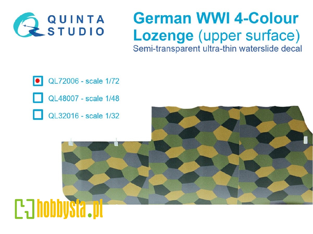 German Wwi 4-colour Lozenge (Upper Surface) - zdjęcie 1 German Wwi 4-colour Lozenge (Upper Surface) - zdjęcie 1