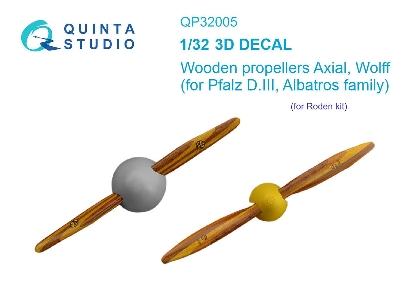 Wooden Propellers Axial Wolff (For Roden Kits) - zdjęcie 1