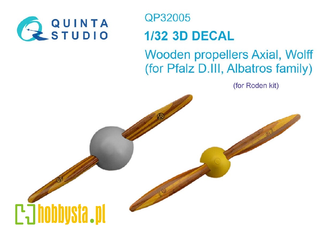 Wooden Propellers Axial Wolff (For Roden Kits) - zdjęcie 1