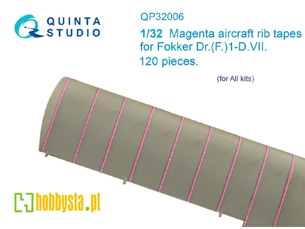 Fokker Dr. (F.)i-d.Vii - Magenta Rib Tapes (For All Kits) - zdjęcie 1 Fokker Dr. (F.)i-d.Vii - Magenta Rib Tapes (For All Kits) - zdjęcie 1