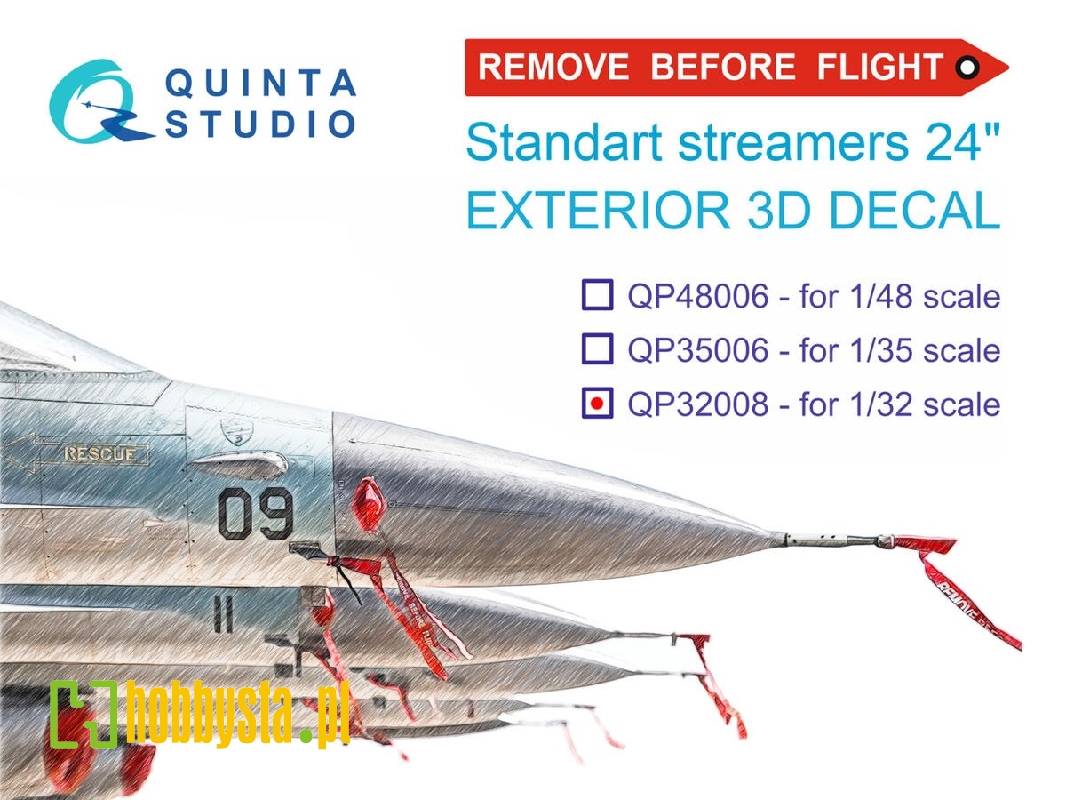 Remove Before Flight - Standart External Streamer 24"(20 Pcs) - zdjęcie 1 Remove Before Flight - Standart External Streamer 24"(20 Pcs) - zdjęcie 1
