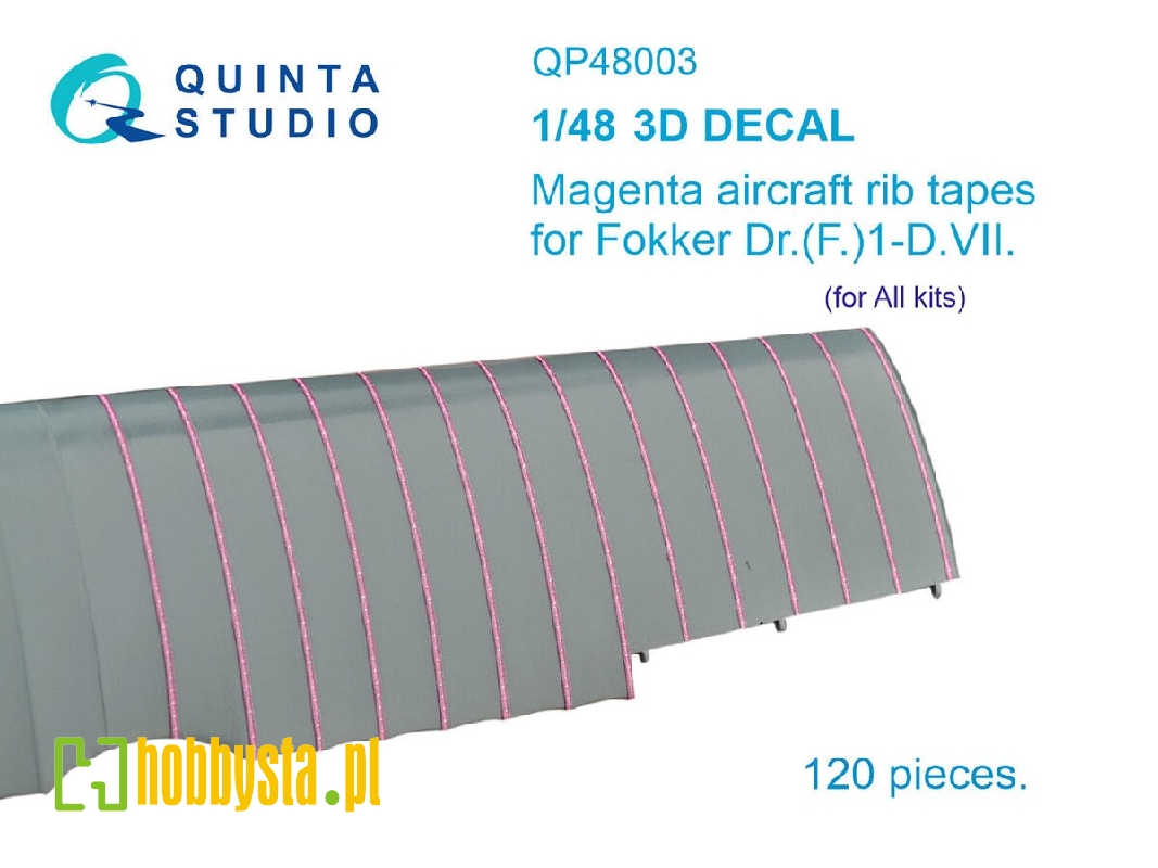 Fokker Dr.(F)i-d.Vii - Magenta Rib Tapes - zdjęcie 1 Fokker Dr.(F)i-d.Vii - Magenta Rib Tapes - zdjęcie 1