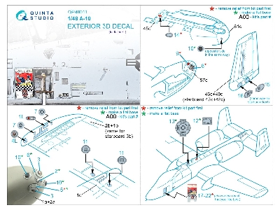 Fairchild A-10 Thunrbotl Ii - Exterior Details (For Italeri Kits) - zdjęcie 3