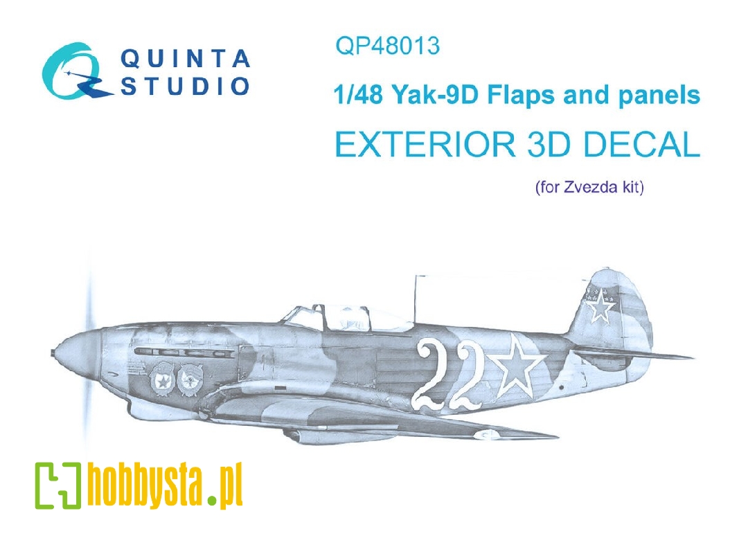 Yakovlev Yak-9 D - Exterior Set (For Zvezda Kits) - zdjęcie 1