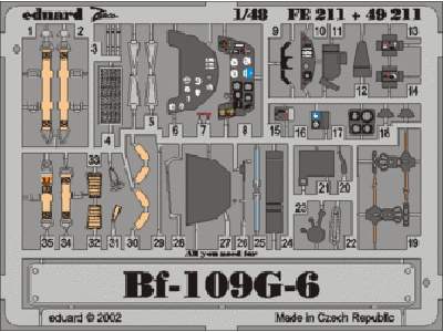  Bf 109G-6 1/48 - Hasegawa - blaszki - zdjęcie 1