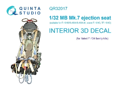 F-104 Family - Mb Mk.7 Ejection Seat Interior 3d Decal (For Italeri Kits) - zdjęcie 1
