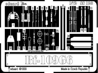  Bf 109G-6 1/72 - Academy Minicraft - blaszki - zdjęcie 1