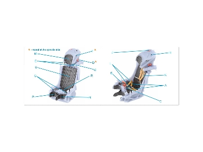 K-36dm (Initial Release) Ejection Seat - For Su-17m3/M4/Um3/22, Su-24, Mig-29 9-12 Early Aircraft (For All Kits) - zdjęcie 8